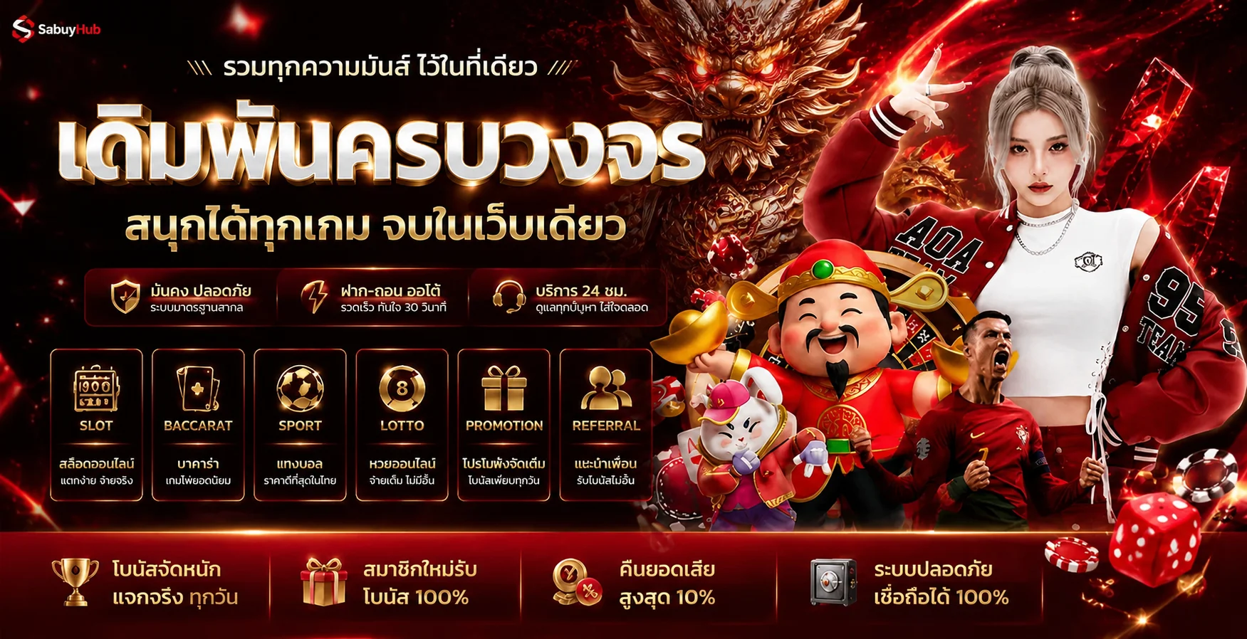 ภาพรวม SabuyHub สล็อต คาสิโน กีฬา หวย และเครื่องมือใช้งาน